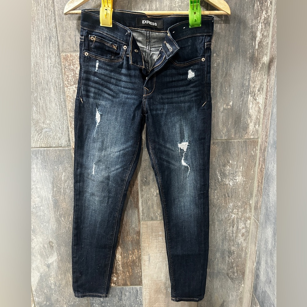 Express Dark Blue Skinny Jeans